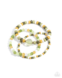 Seed Bead Stack - Green