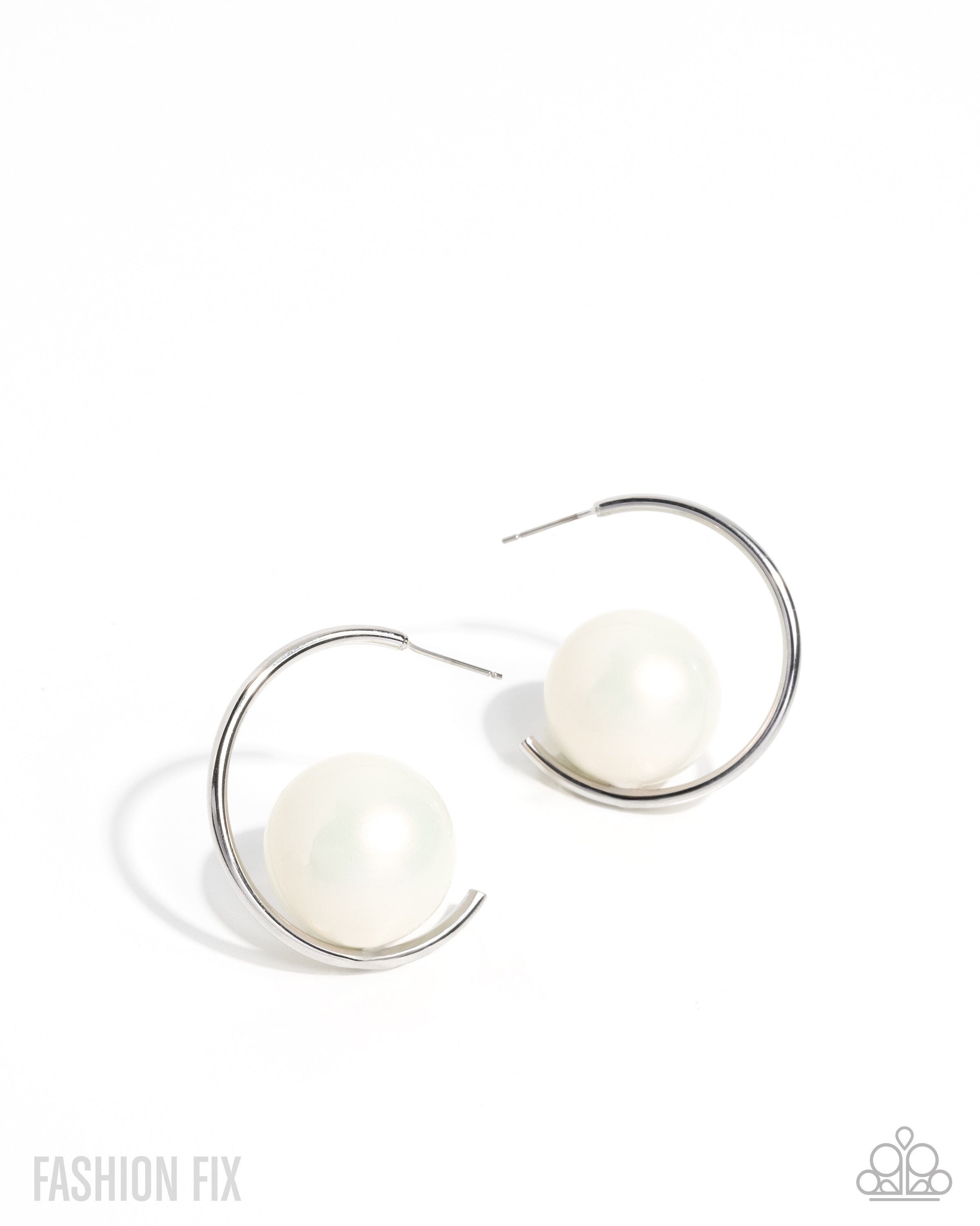 Timeless Tweed - Black Necklace  & Tailored Taste - White Hoops