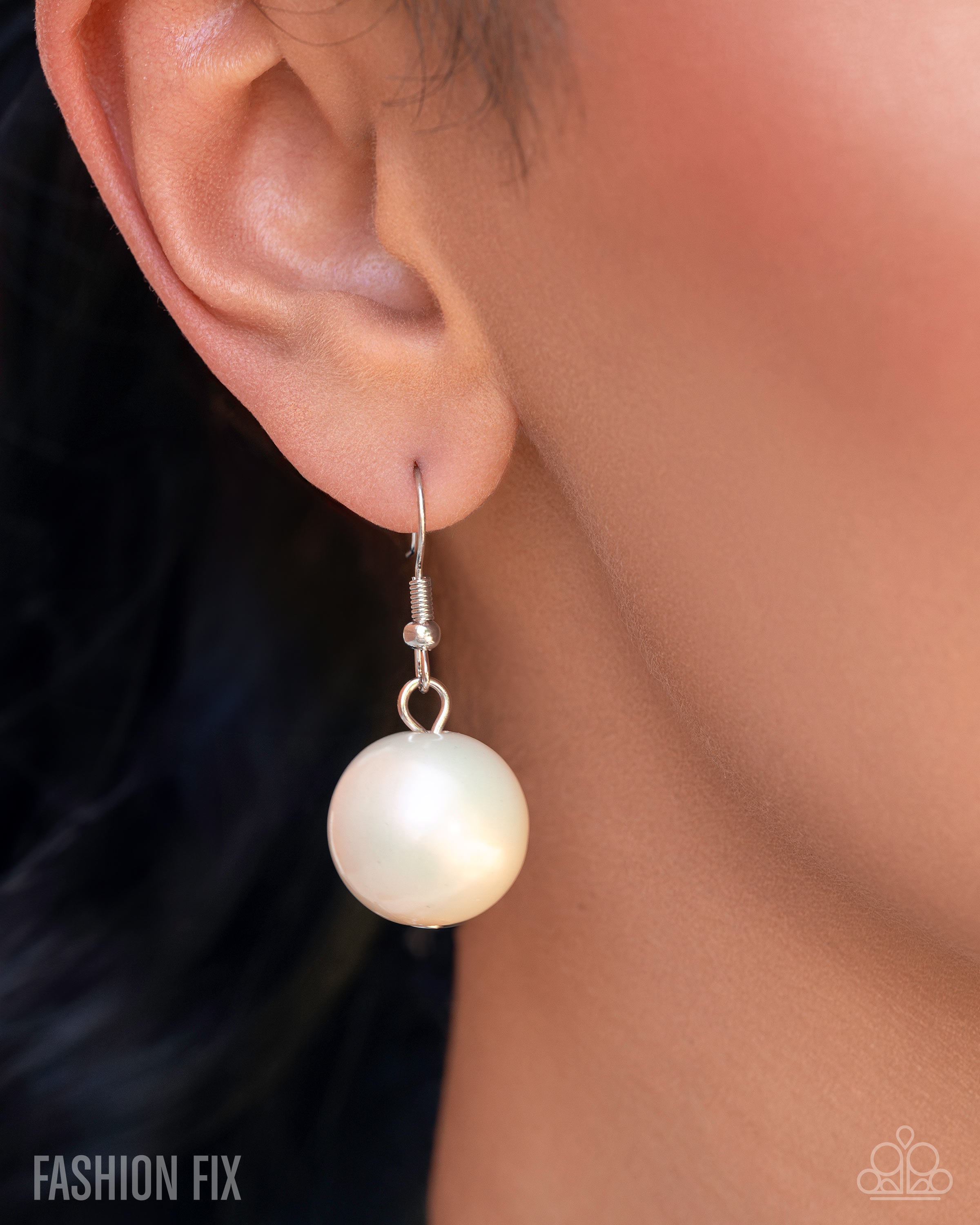 Timeless Tweed - Black Necklace  & Tailored Taste - White Hoops