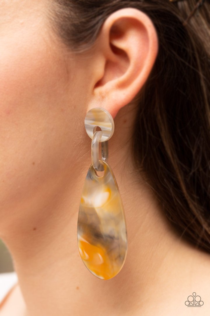 A HAUTE Commodity - Yellow Acrylic Earrings