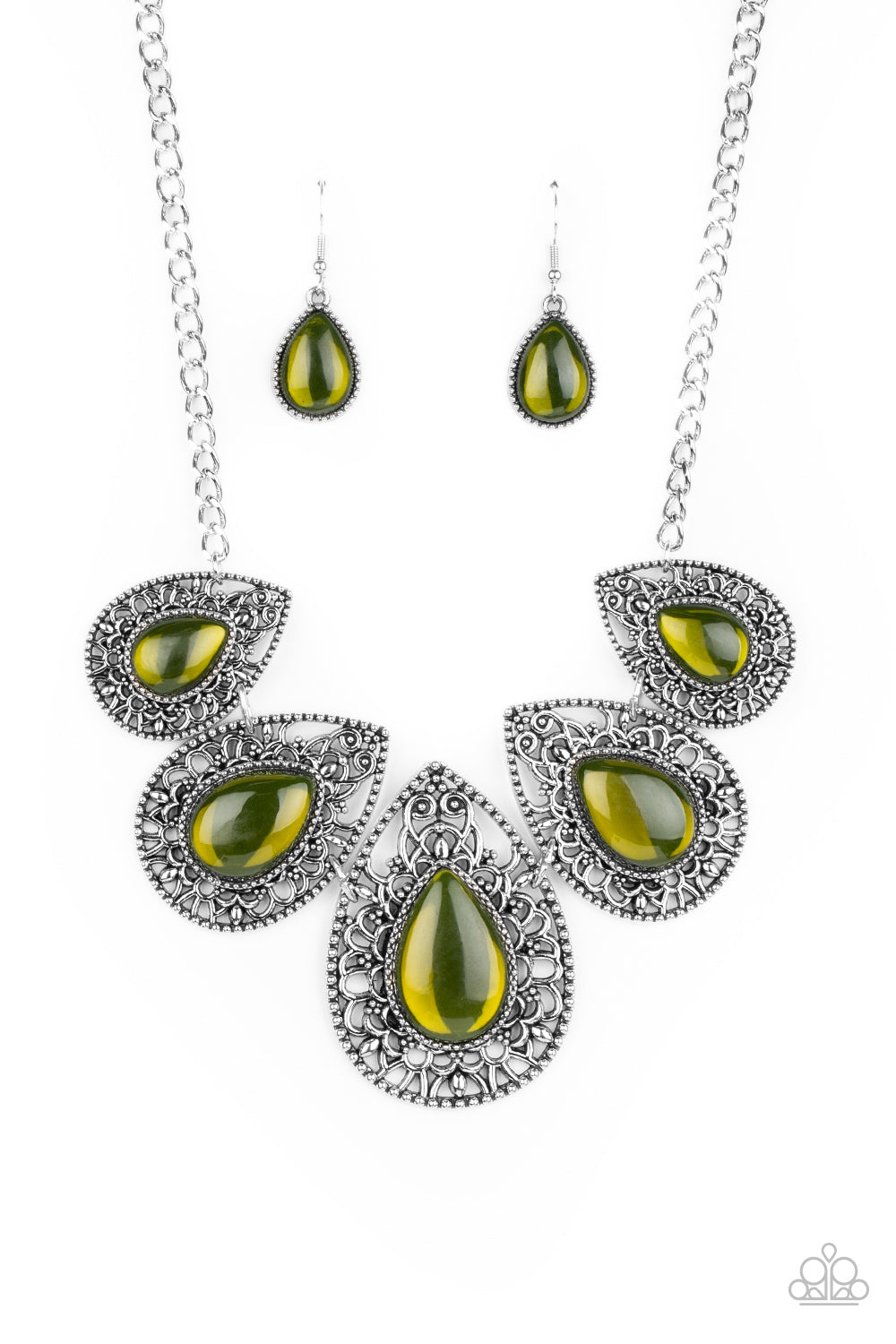 Opal Auras - Green Necklace