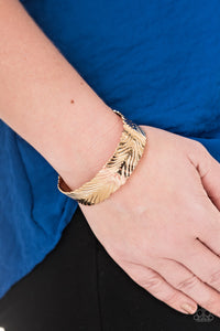Ruffle Feathers - Gold Bracelet